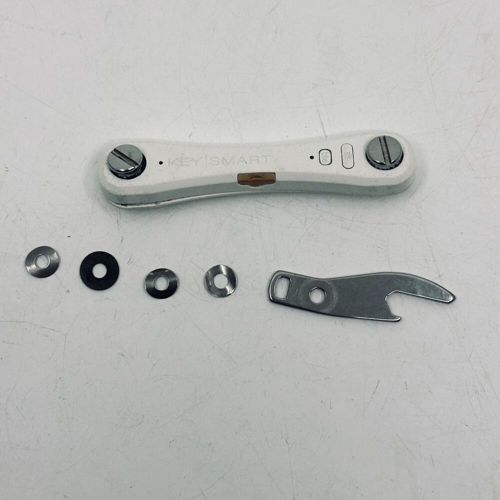 KeySmart Pro KS411 Compact Key Organizer With Tile Smart Location White